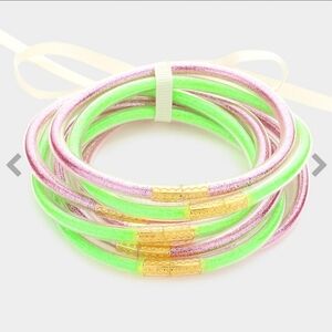 Glitter Jelly Tube Bangle Bracelets
